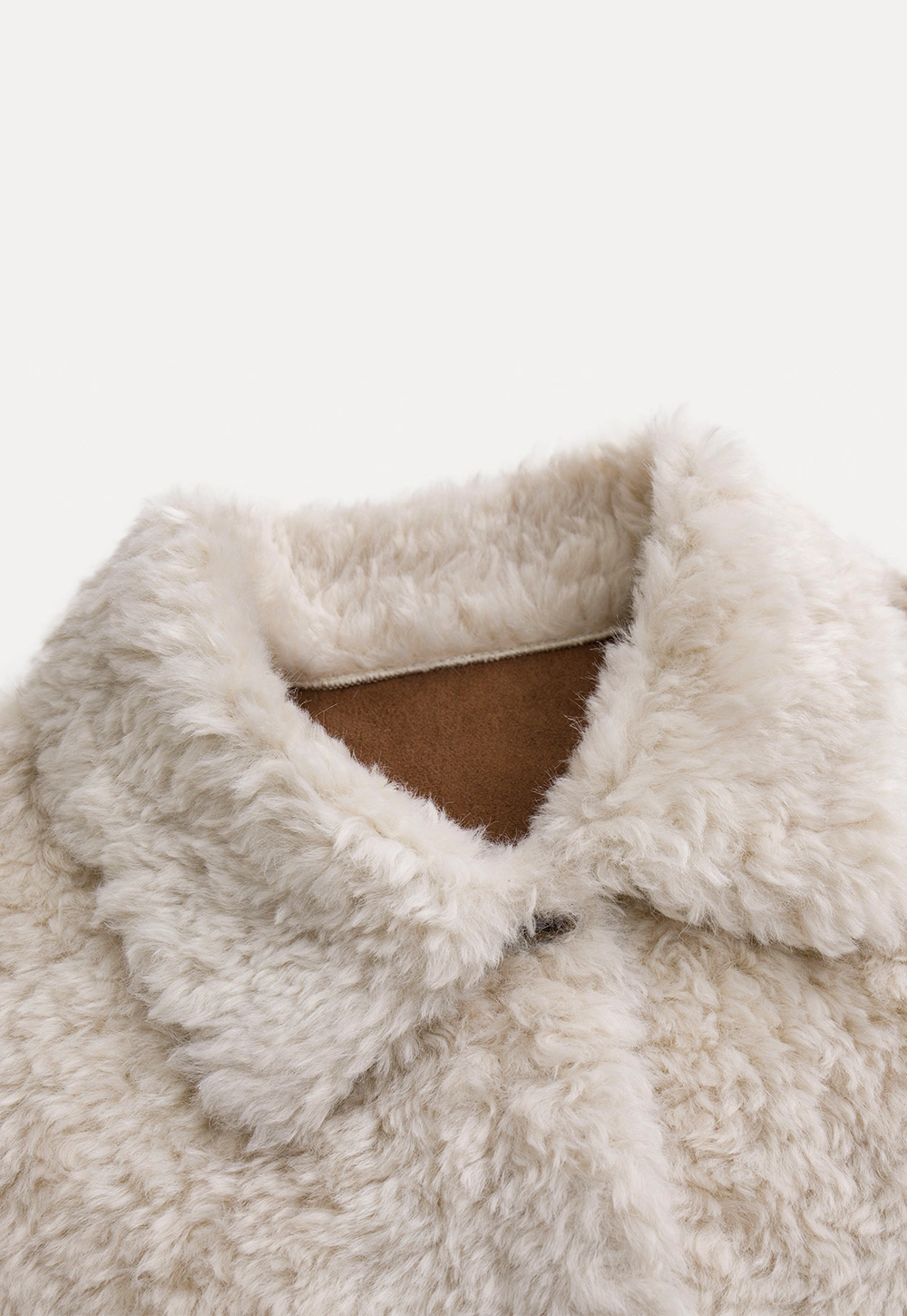 Women Faux Shearling Jacket Short Teddy Coat Winter