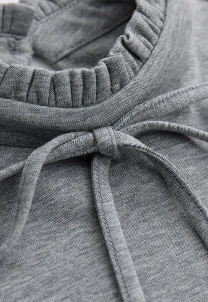 Ruffle Mock Neck Knit Top for Women Winter