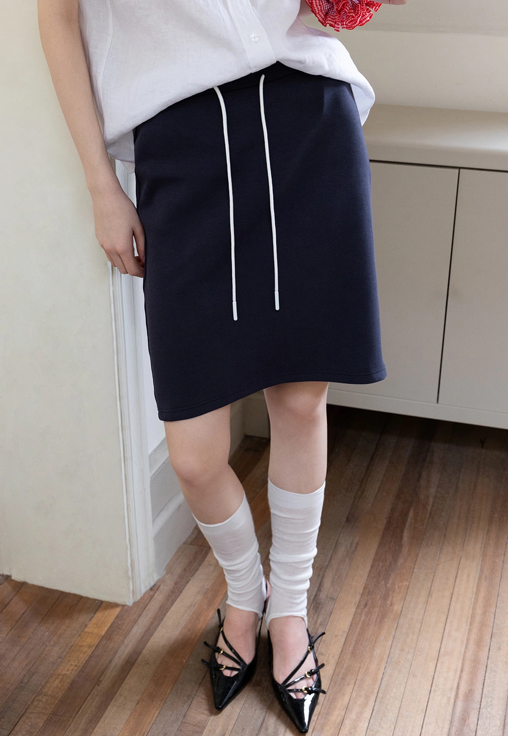Women’s Navy Drawstring Skirt