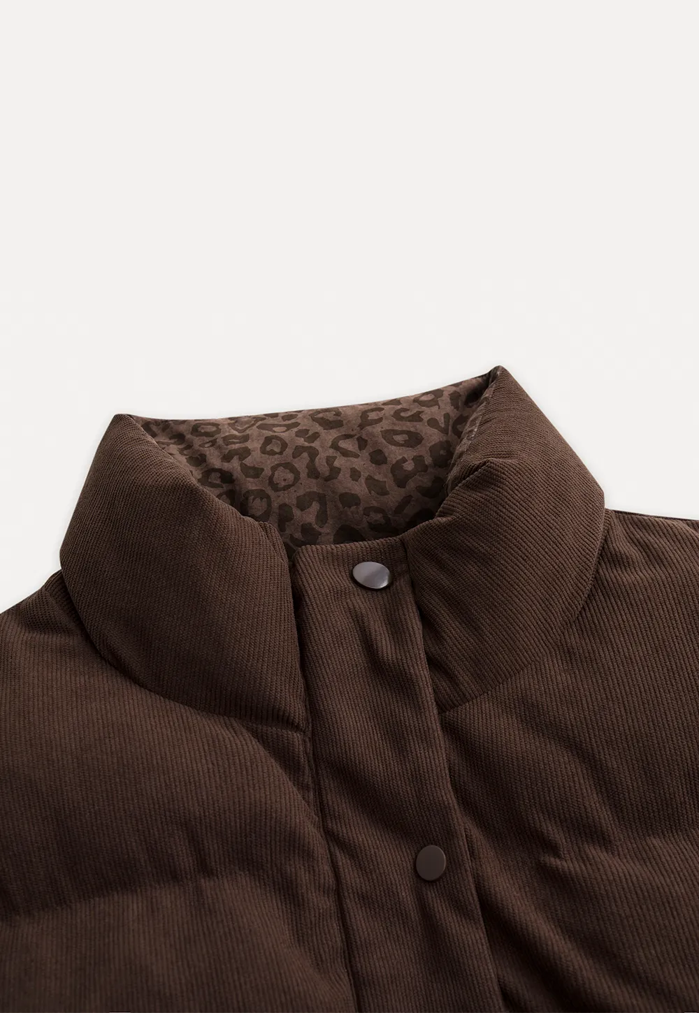 Short Puffer Jacket with High Neck