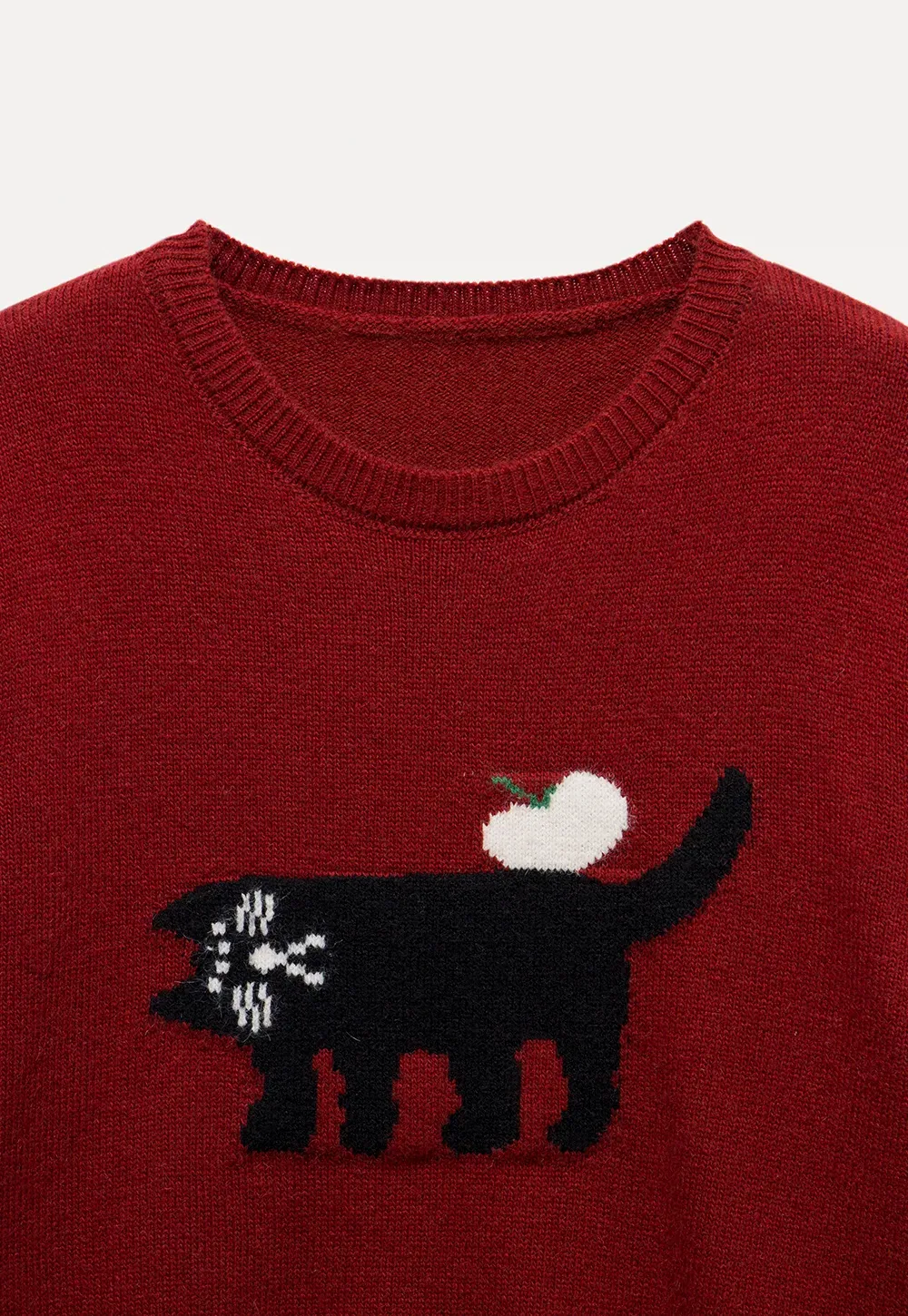 Cat Pattern Knit Sweater