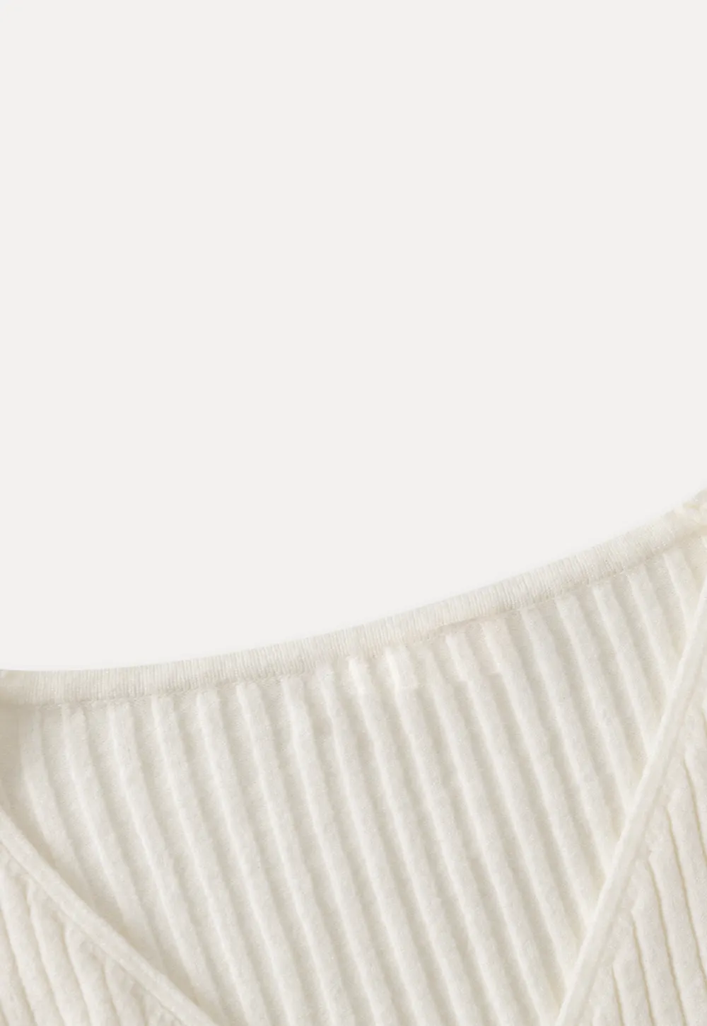 Ribbed Wrap Knit Top