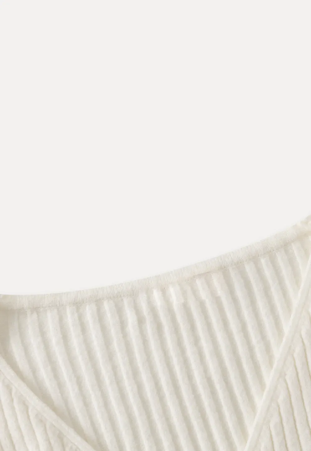 Ribbed Wrap Knit Top