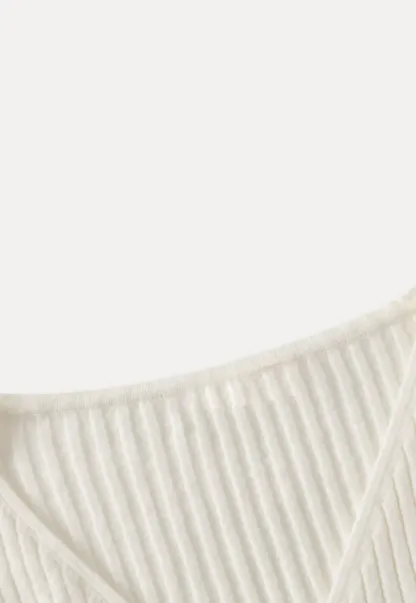 Ribbed Wrap Knit Top