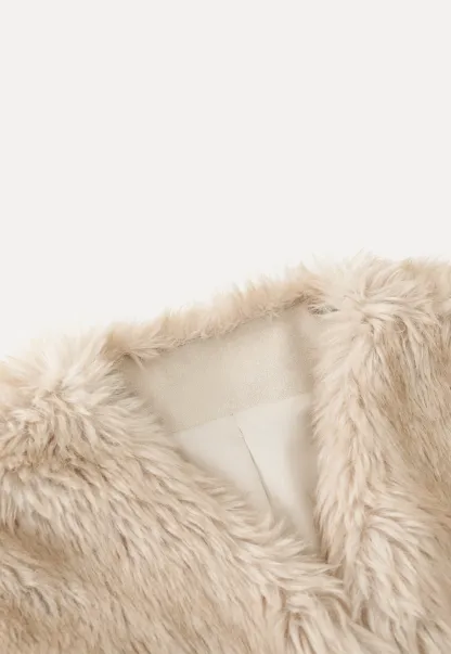 Soft Shearling Vest Women Warm Fuzzy Gilet