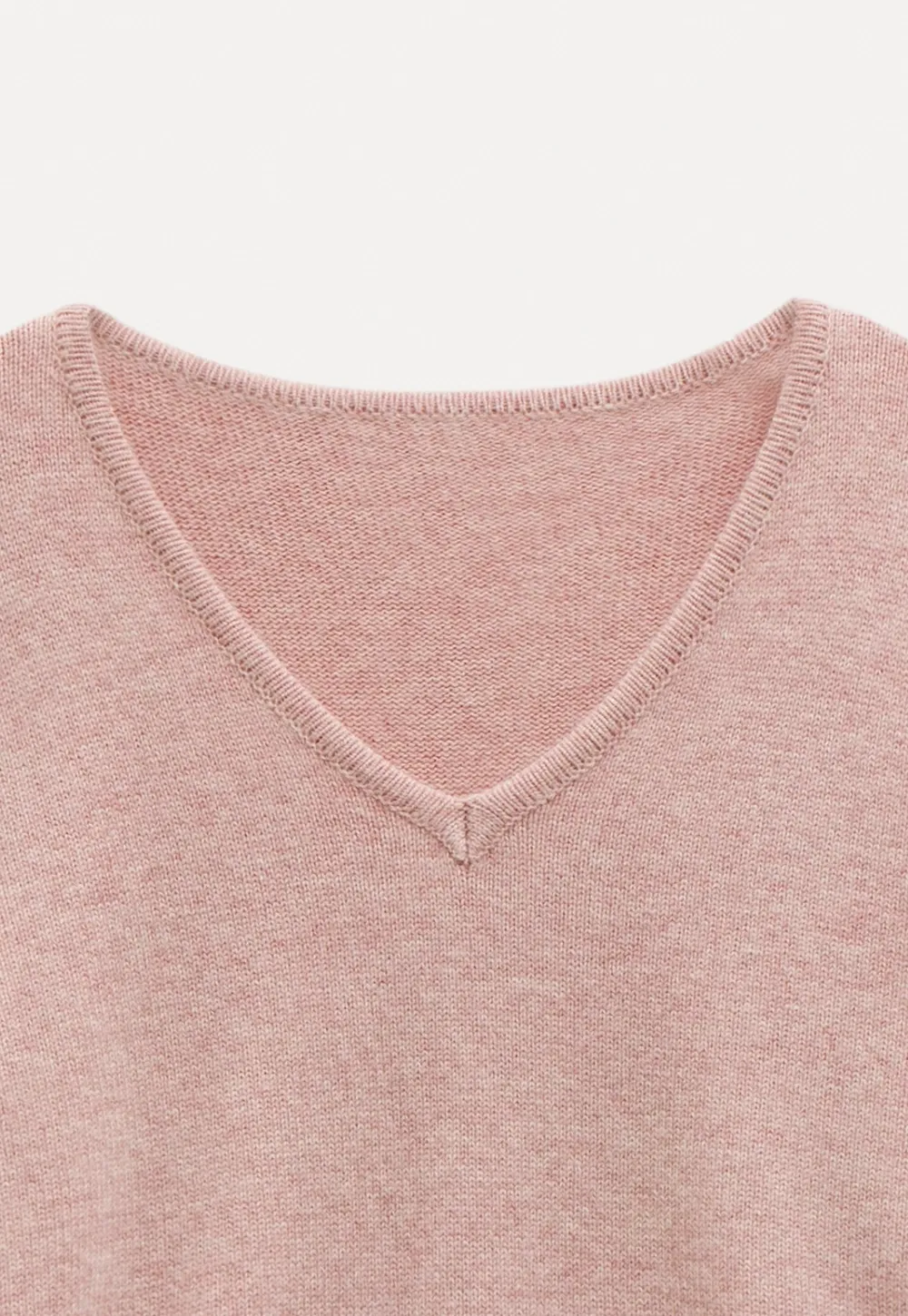 Women V-Neck Knit Sweater with Bow Cuff Detail