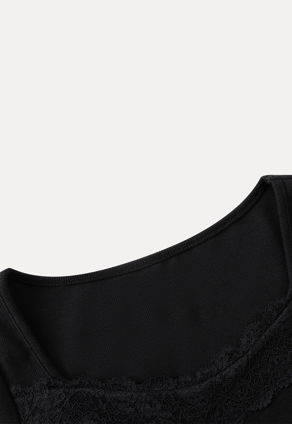 Women Square Neck Long Sleeve Tee