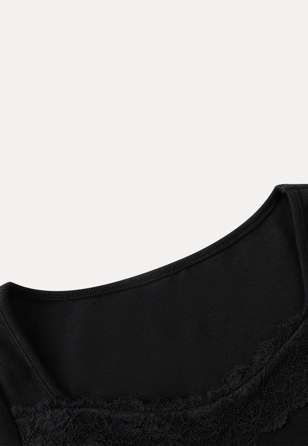 Women Square Neck Long Sleeve Tee