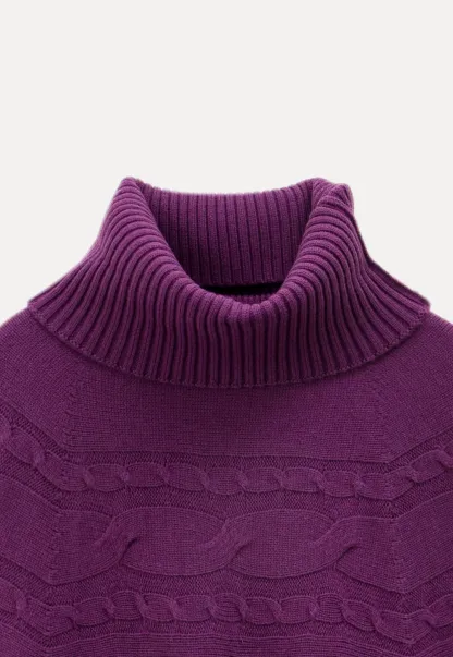 Women Ribbed Turtleneck Sweater