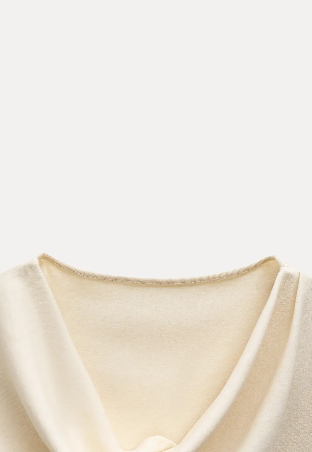 Womens Long Sleeve Drape Neck Top