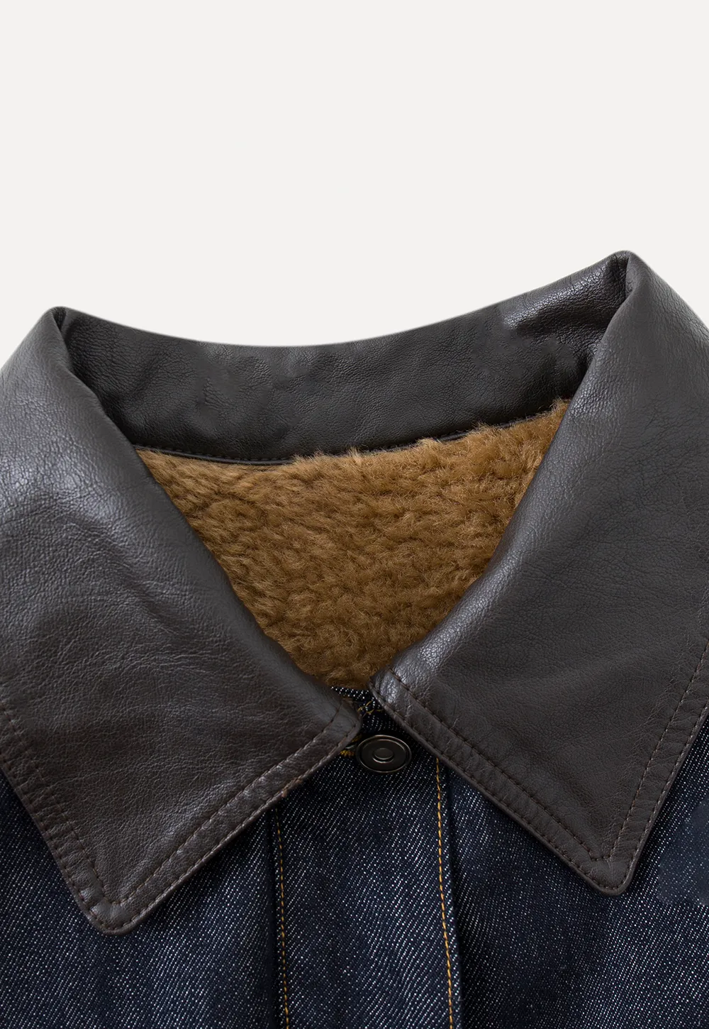 Denim Jacket with Contrast Collar