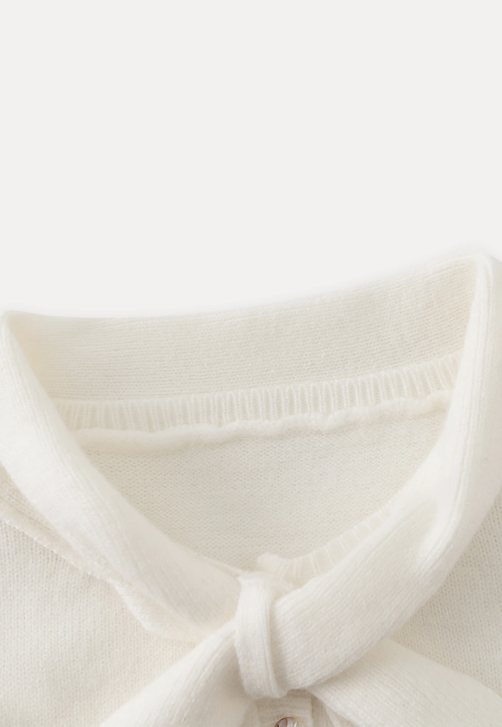 Womens Knit Sweater with Tie Neck