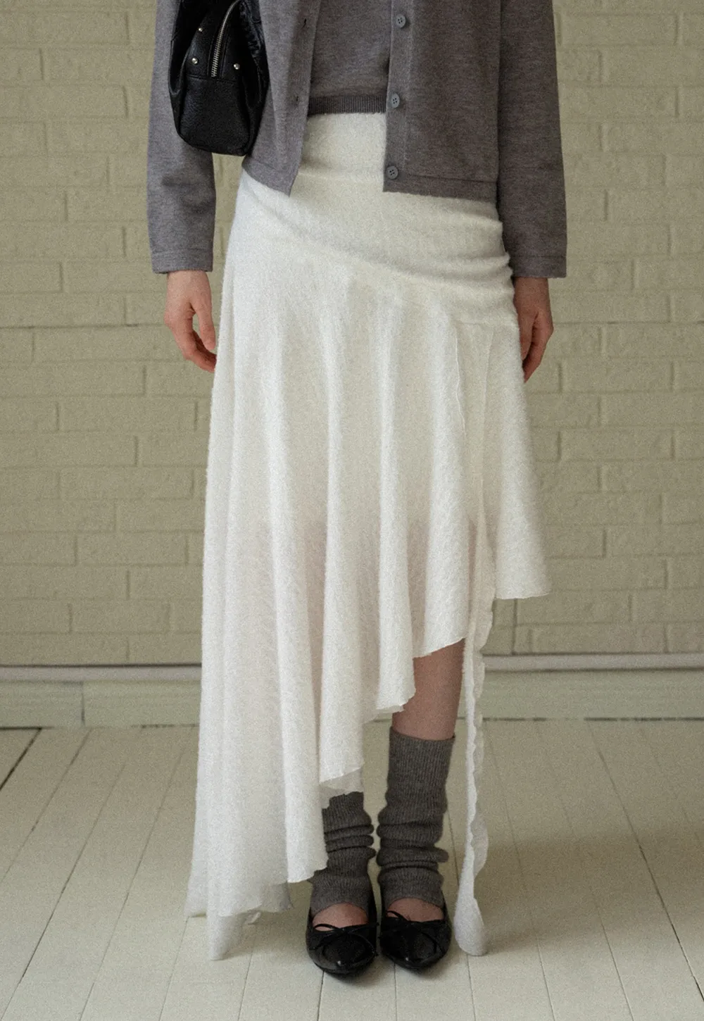 Elegant White Flared Skirt