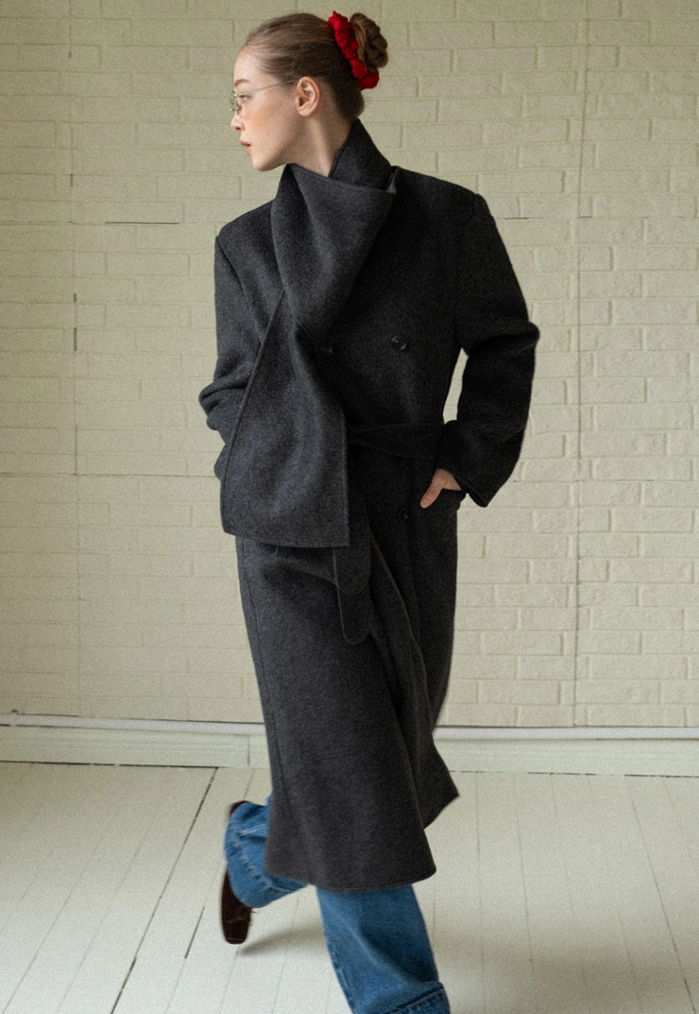 Classic Wool Long Coat for Women 