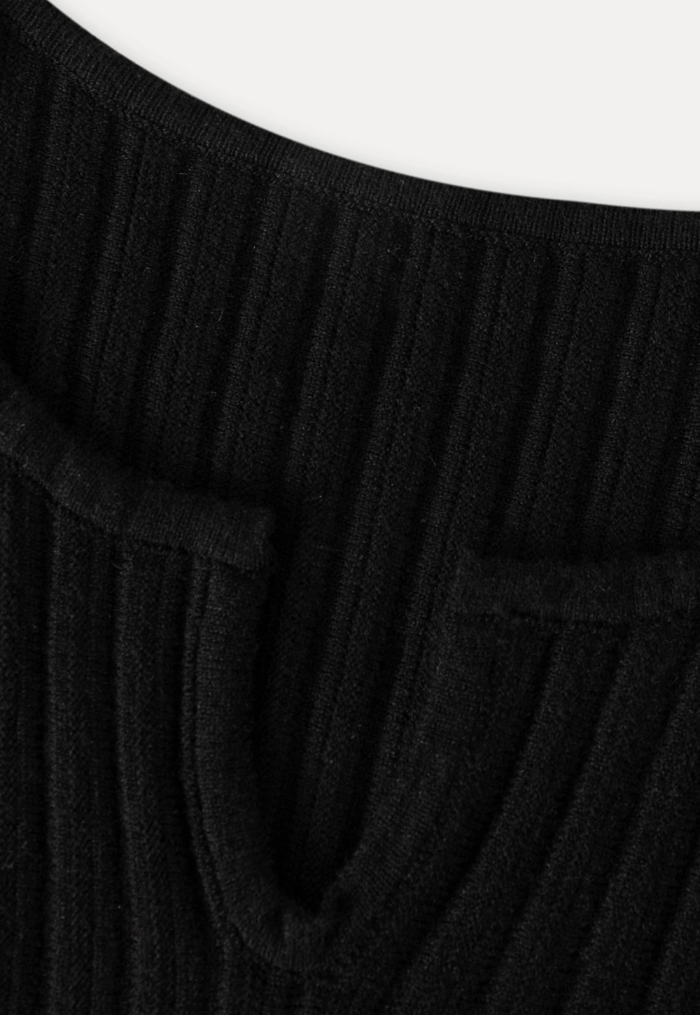 Black Pleated Dress with Bell Sleeves for Women