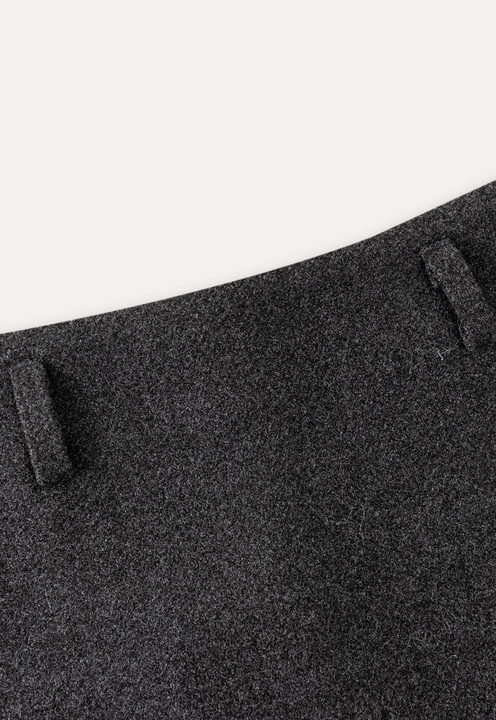 High-Waisted A-Line Wool Skirt