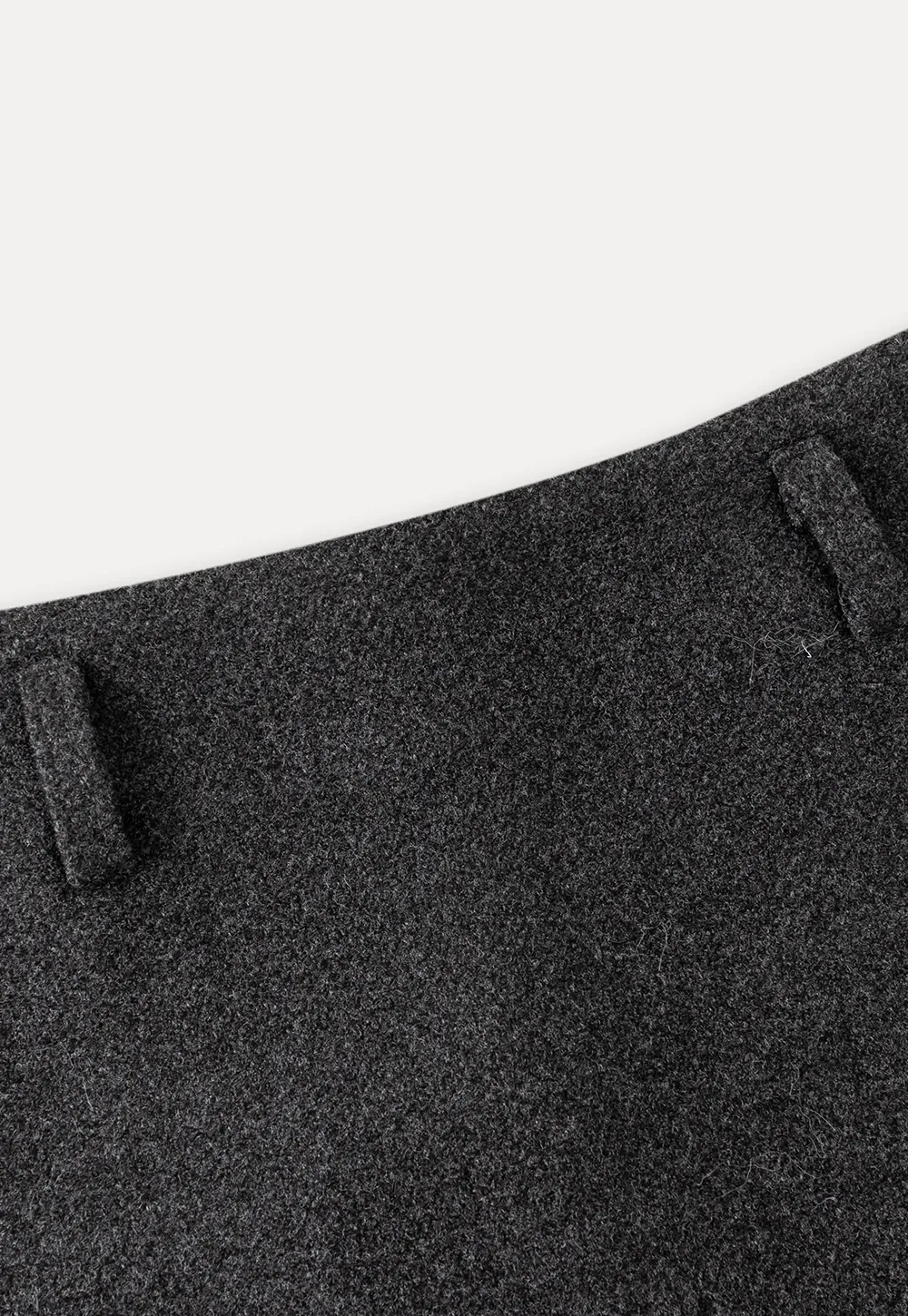 High-Waisted A-Line Wool Skirt