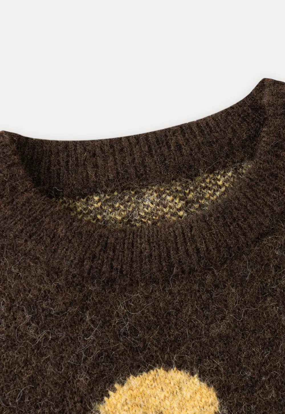 Fuzzy Polka Dot Knit Sweater