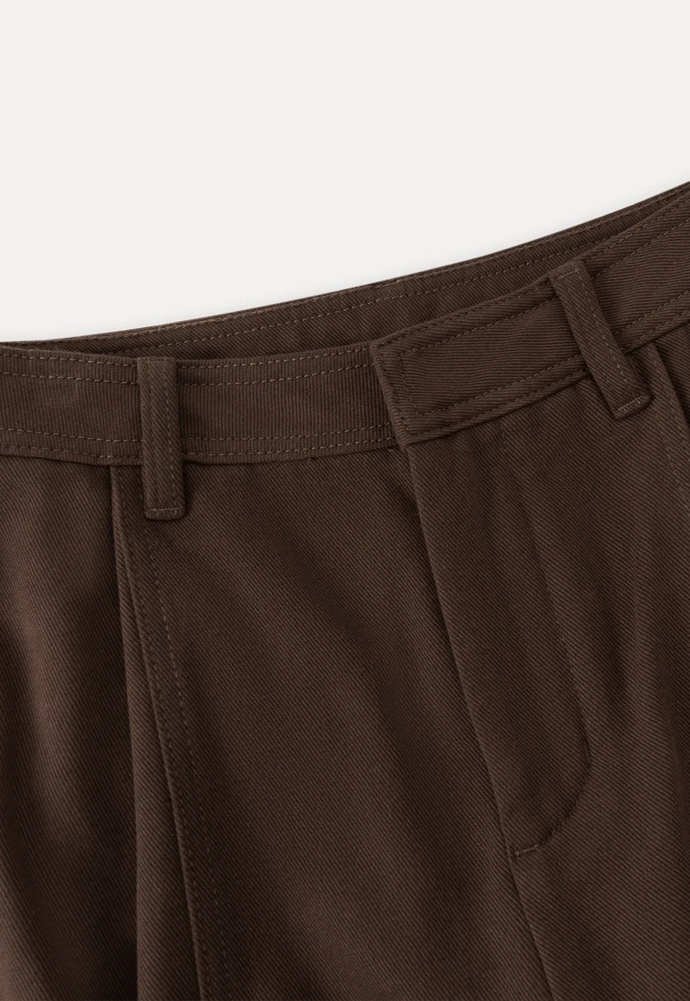 Women Brown Wide-Leg Cargo Pants with Pockets