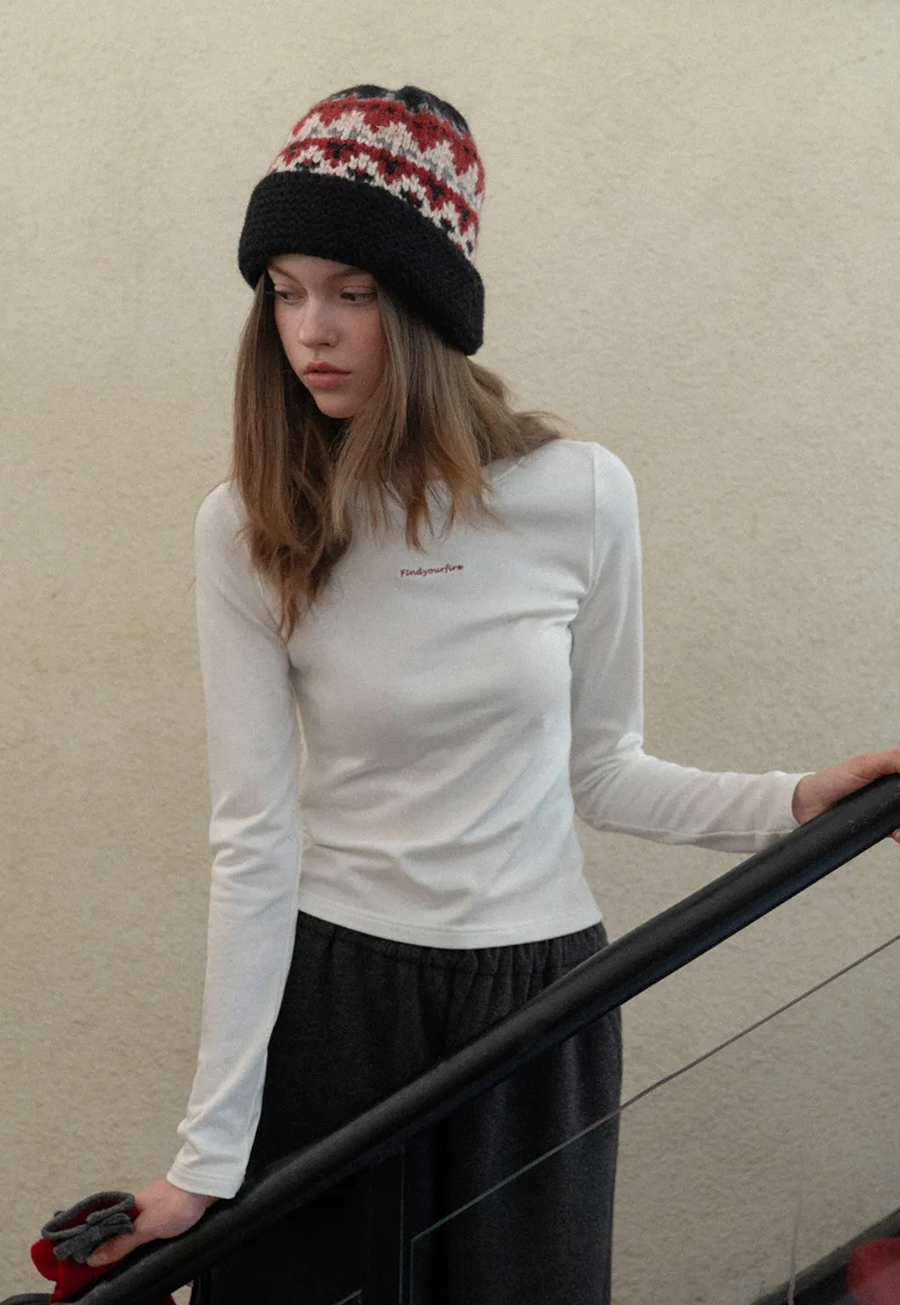 Trendy White Long Sleeve Tee