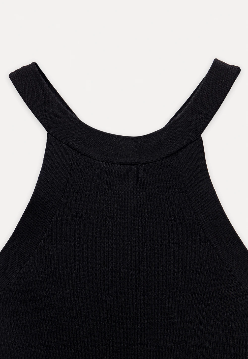 Women’s Ribbed High Neck Halter Tank Top