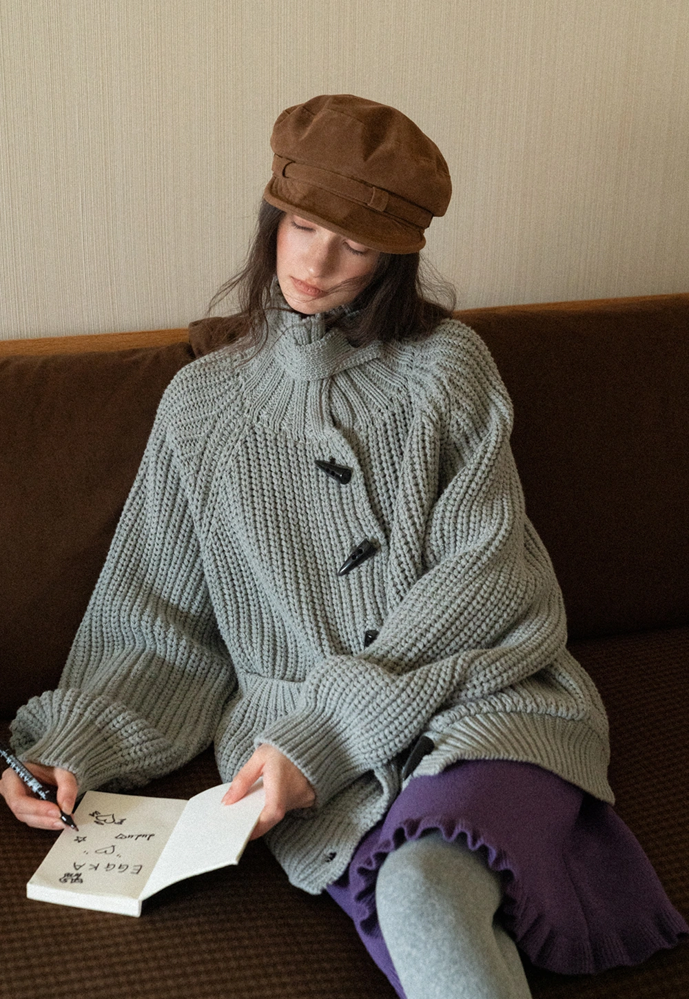 Oversized Thick Knit Sweater Cardigan for Women Winter