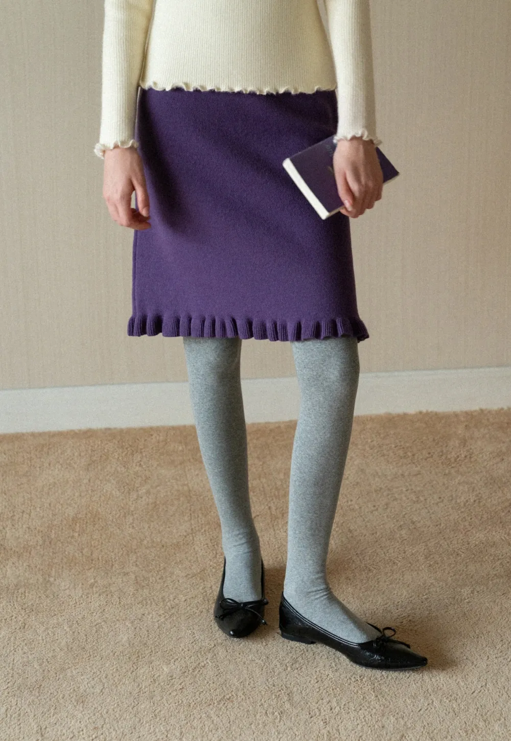 Elegant A-Line Knitted Skirt