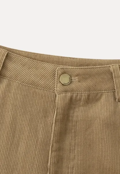 Wide-Leg Corduroy Pants