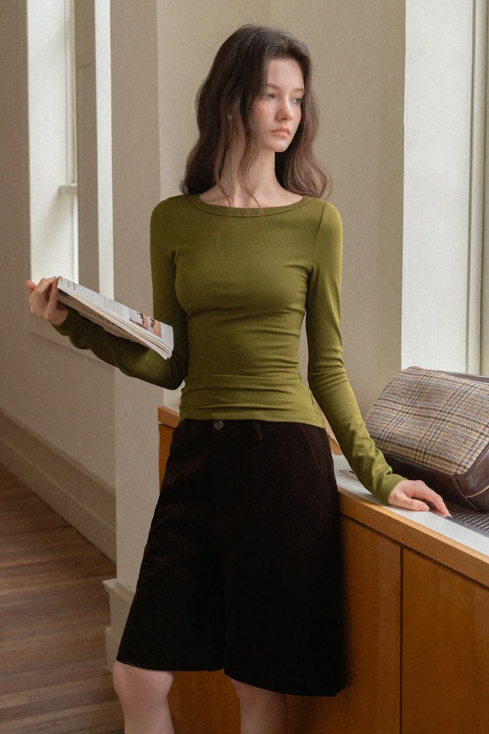 Casual Boat Neck Shirt