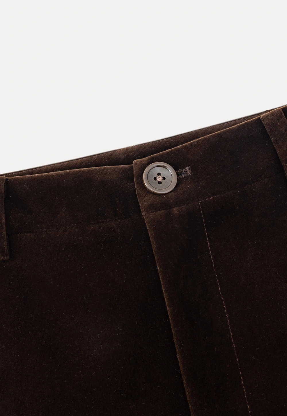 Women Stylish Corduroy Brown Shorts with Button Detail