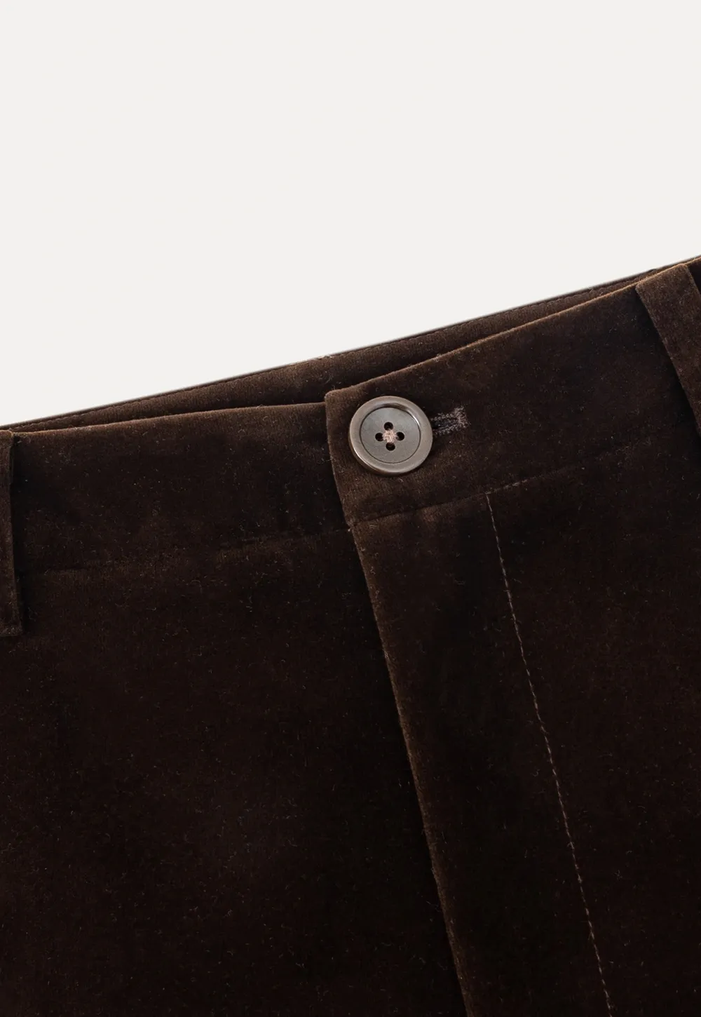 Women Stylish Corduroy Brown Shorts with Button Detail
