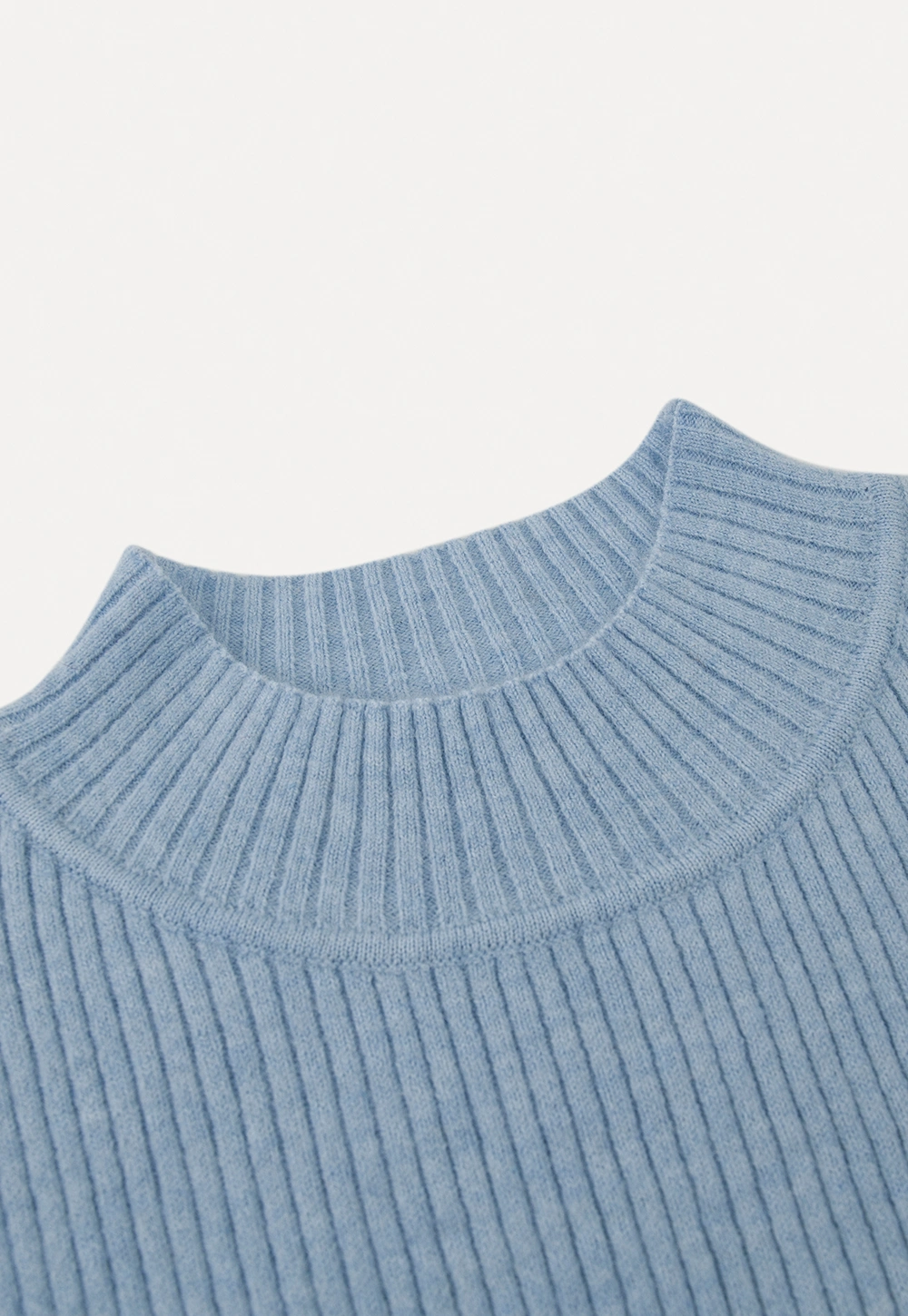 Women Soft Ribbed Mock Neck Knit Top