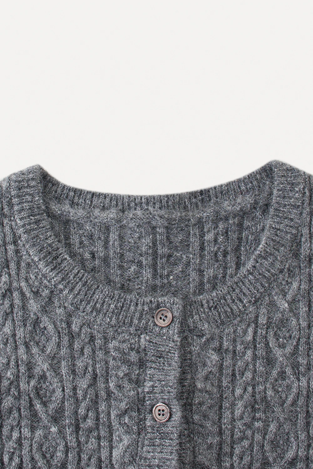 Cable Knit Cardigan with Tie-Front Detail