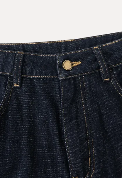 Wide-Leg Dark Wash Jeans