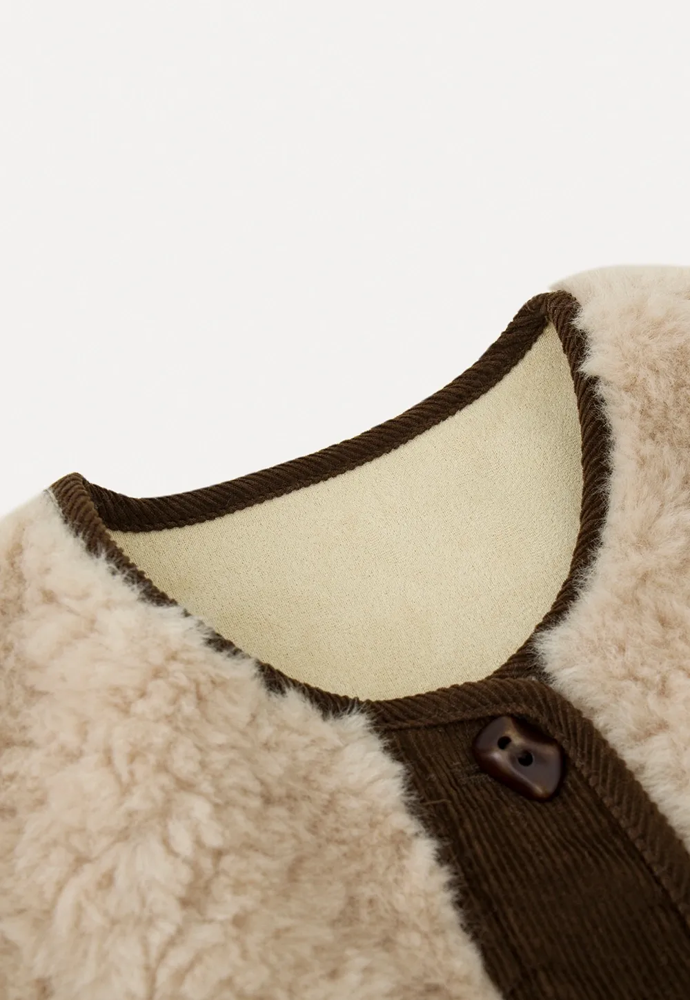 Comfortable Plush Coat with Stylish Collar and Buttons