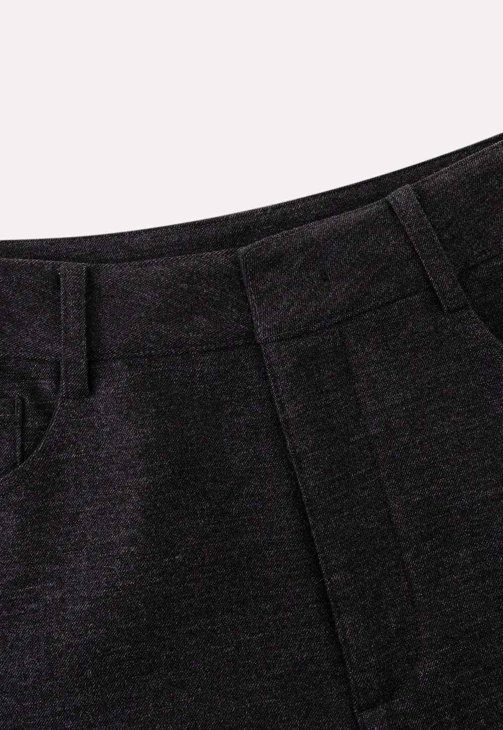 Soft Knit Wide-Leg Pants in Charcoal