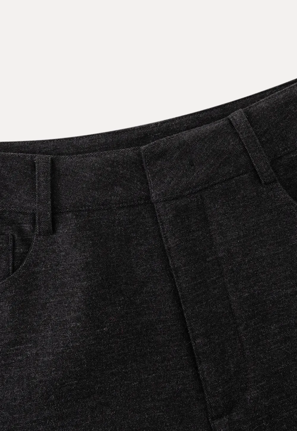 Soft Knit Wide-Leg Pants in Charcoal