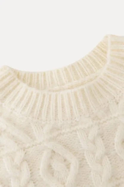 Cable Knit Diamond Pattern Sweater