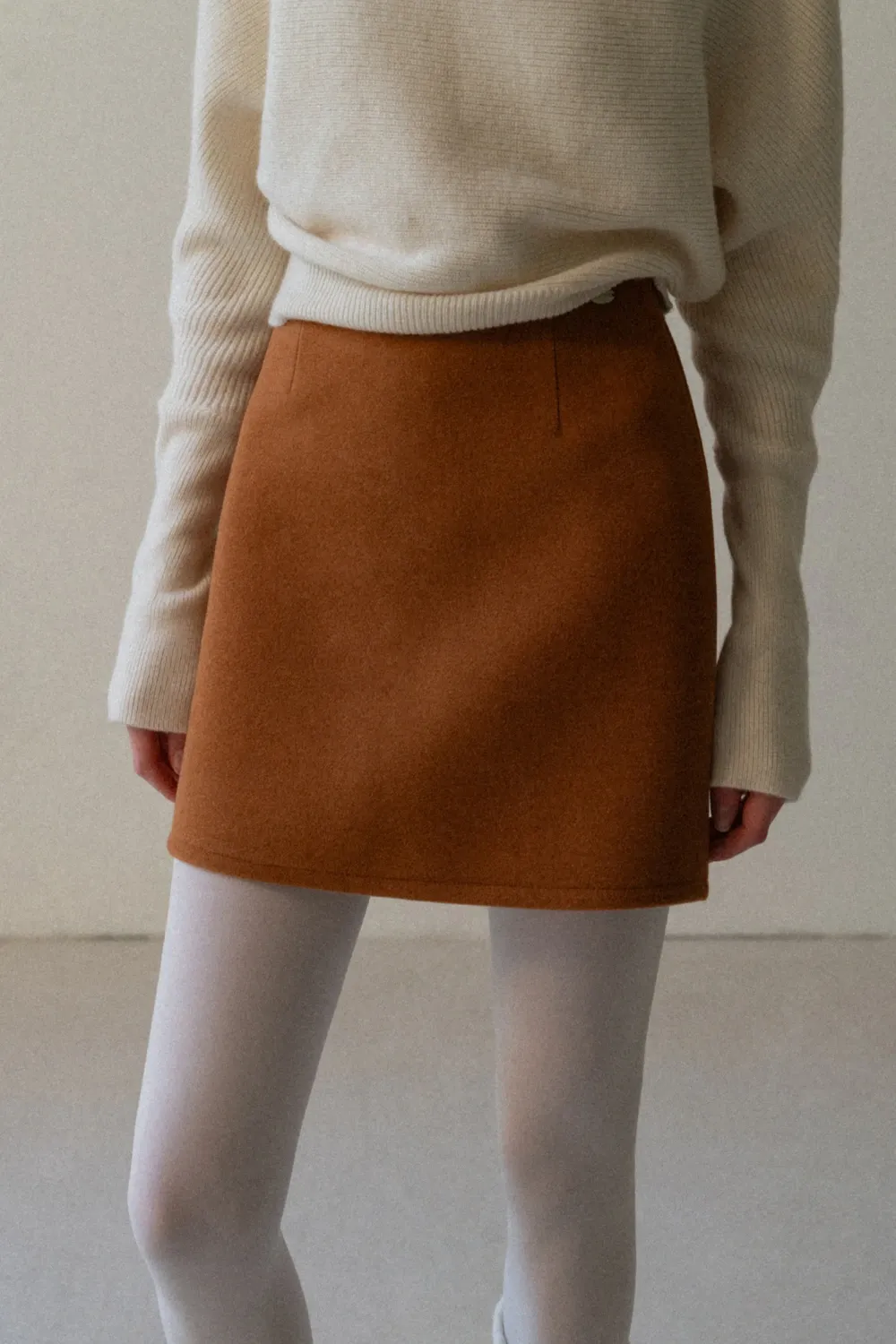 Basic A-Line Wool Skirt