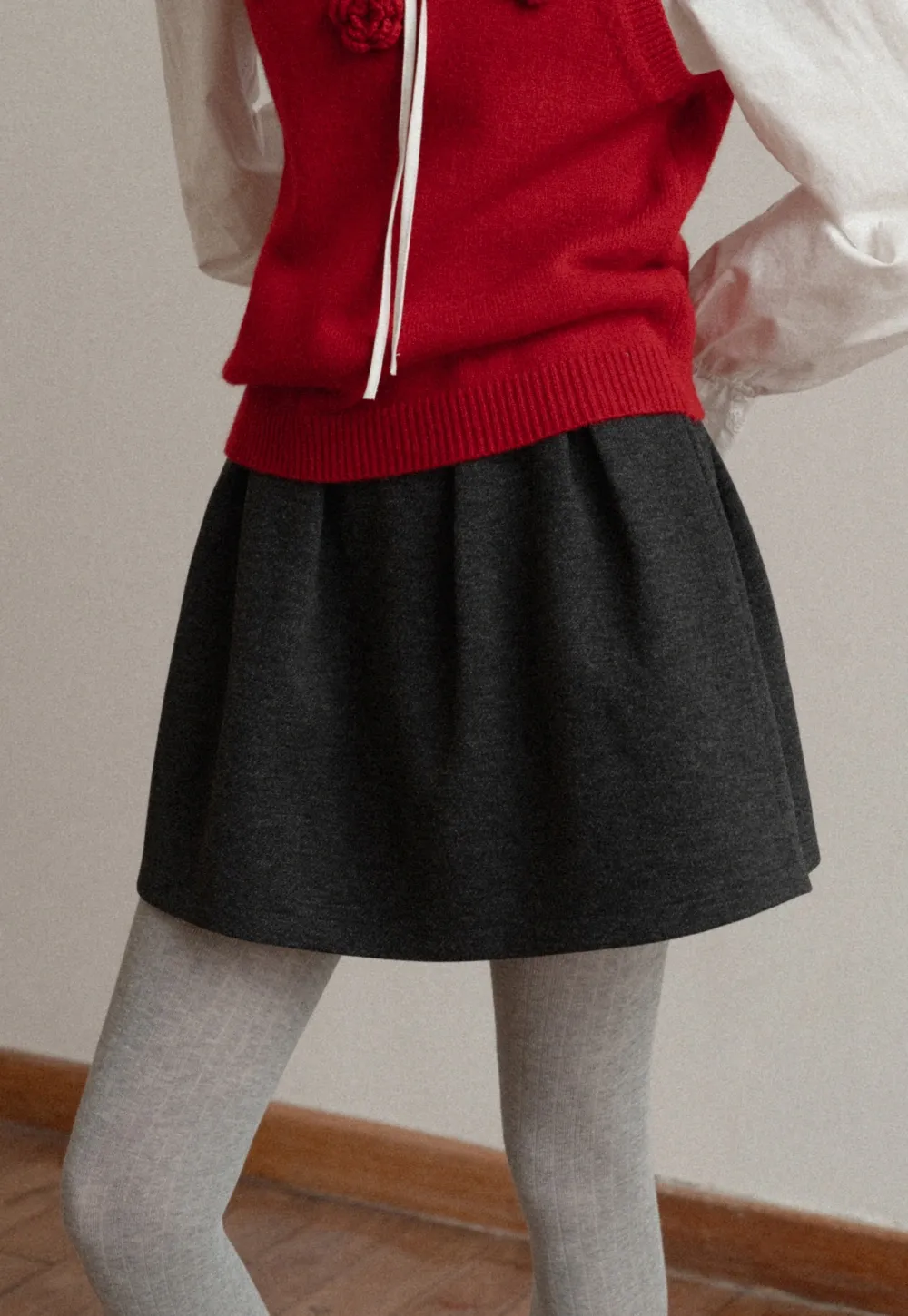 Classic Woolen A-Line Skirt for Women