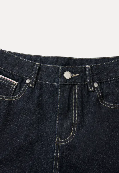 Women Classic High Rise Denim Wide Leg Pants