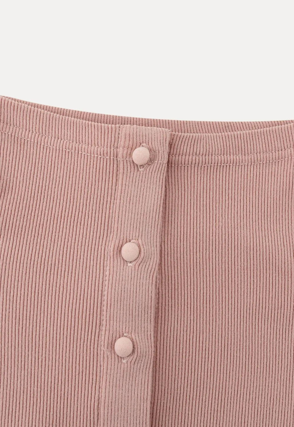 Elegant Ribbed Top with Button Detailing