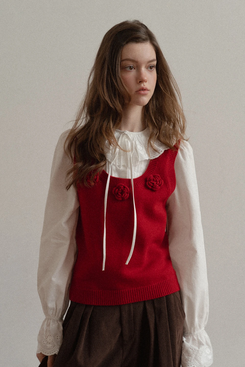 Floral Applique Knit Tank Top