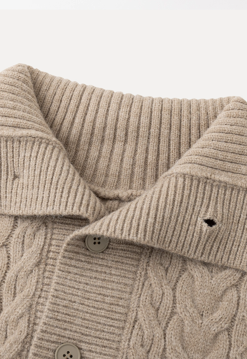 Chunky Knit Cardigan with Balloon Sleeves