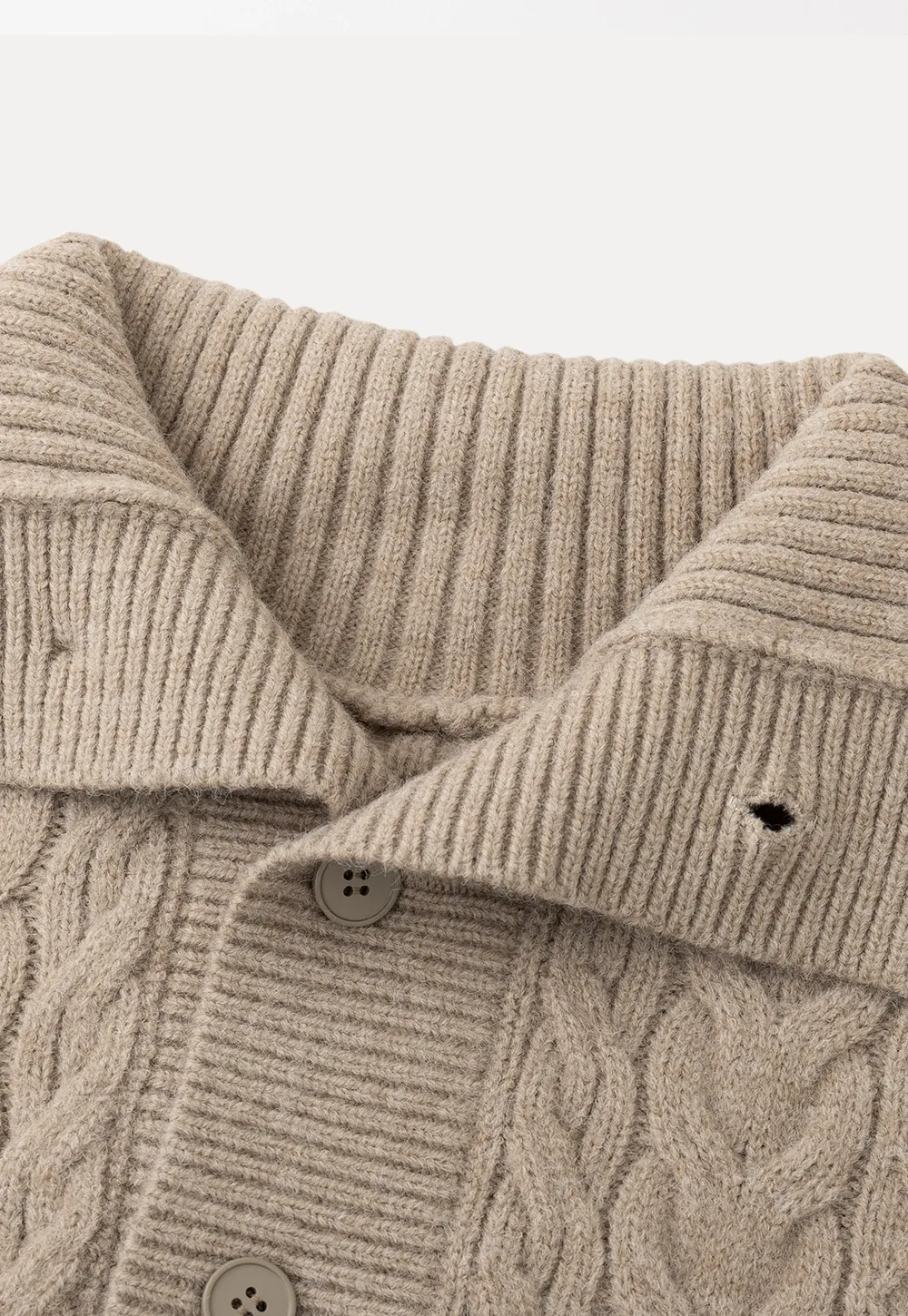 Chunky Knit Cardigan with Balloon Sleeves