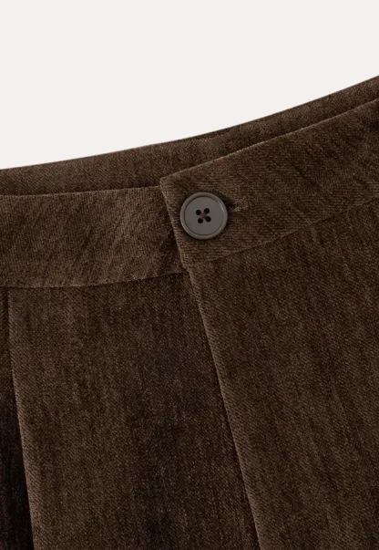 Velvet Wide-Leg Trousers