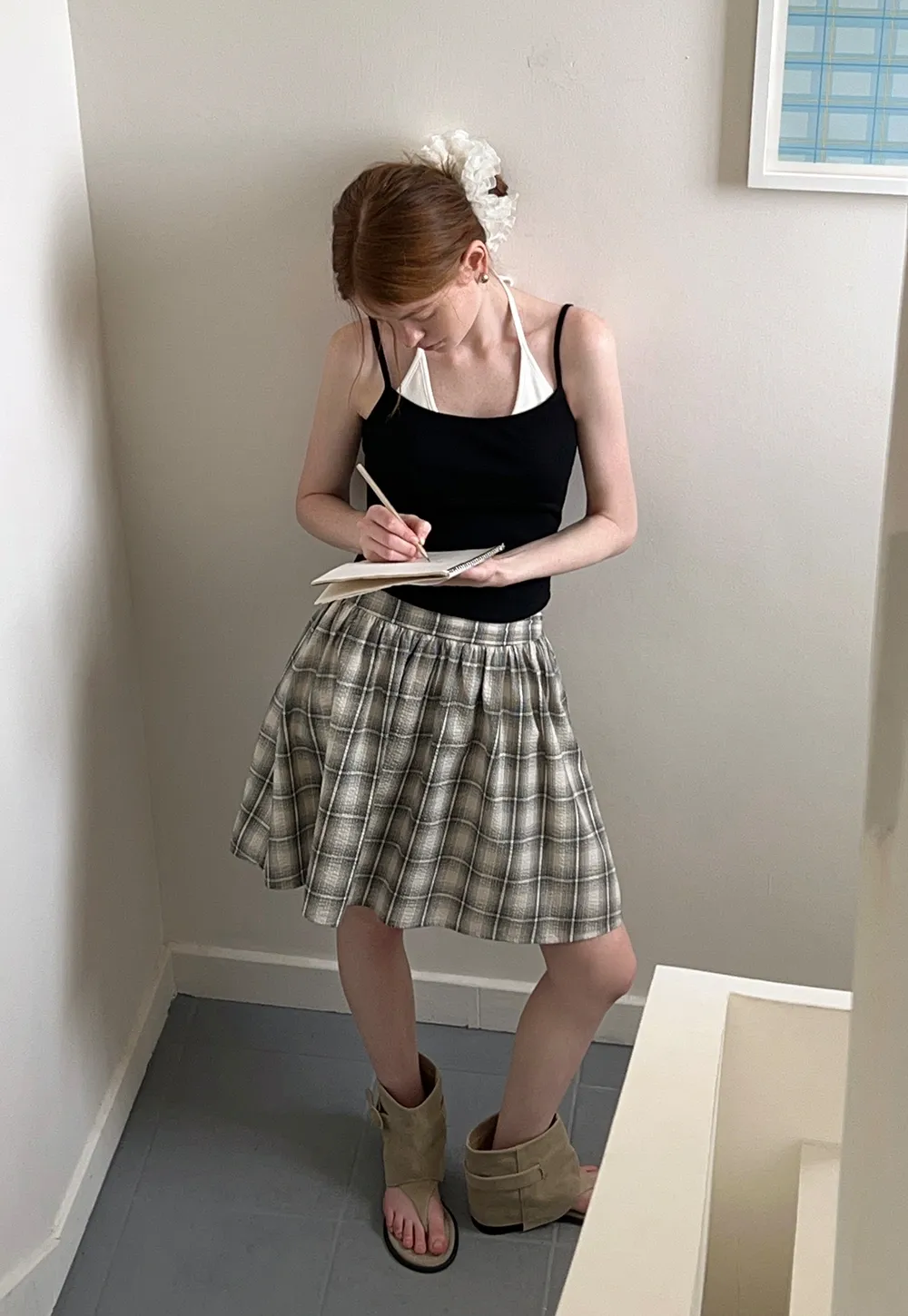 Women's Plaid Pleated Skirt