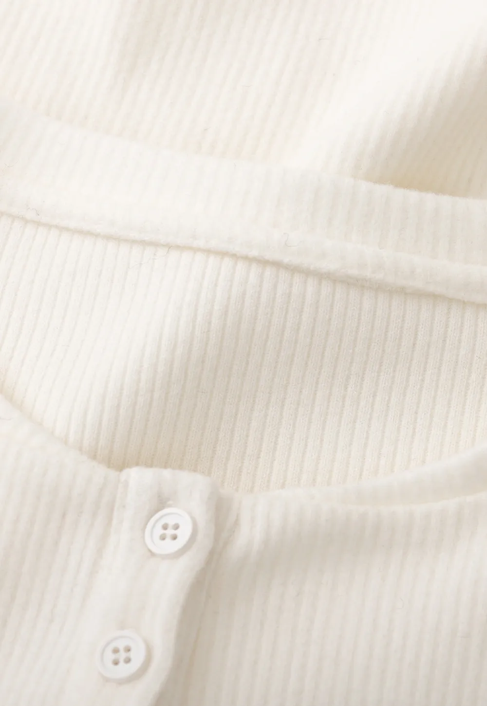 Women Soft Henley Knit Long Sleeve