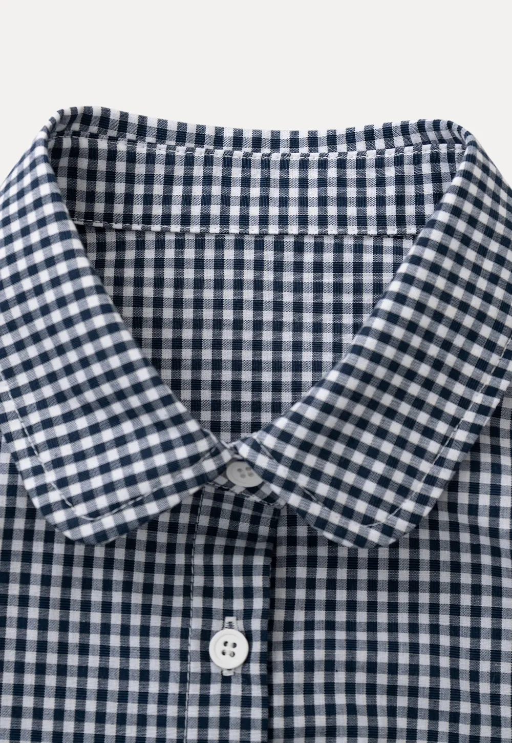 Women Classic Gingham Checkered Button-Up Shirt