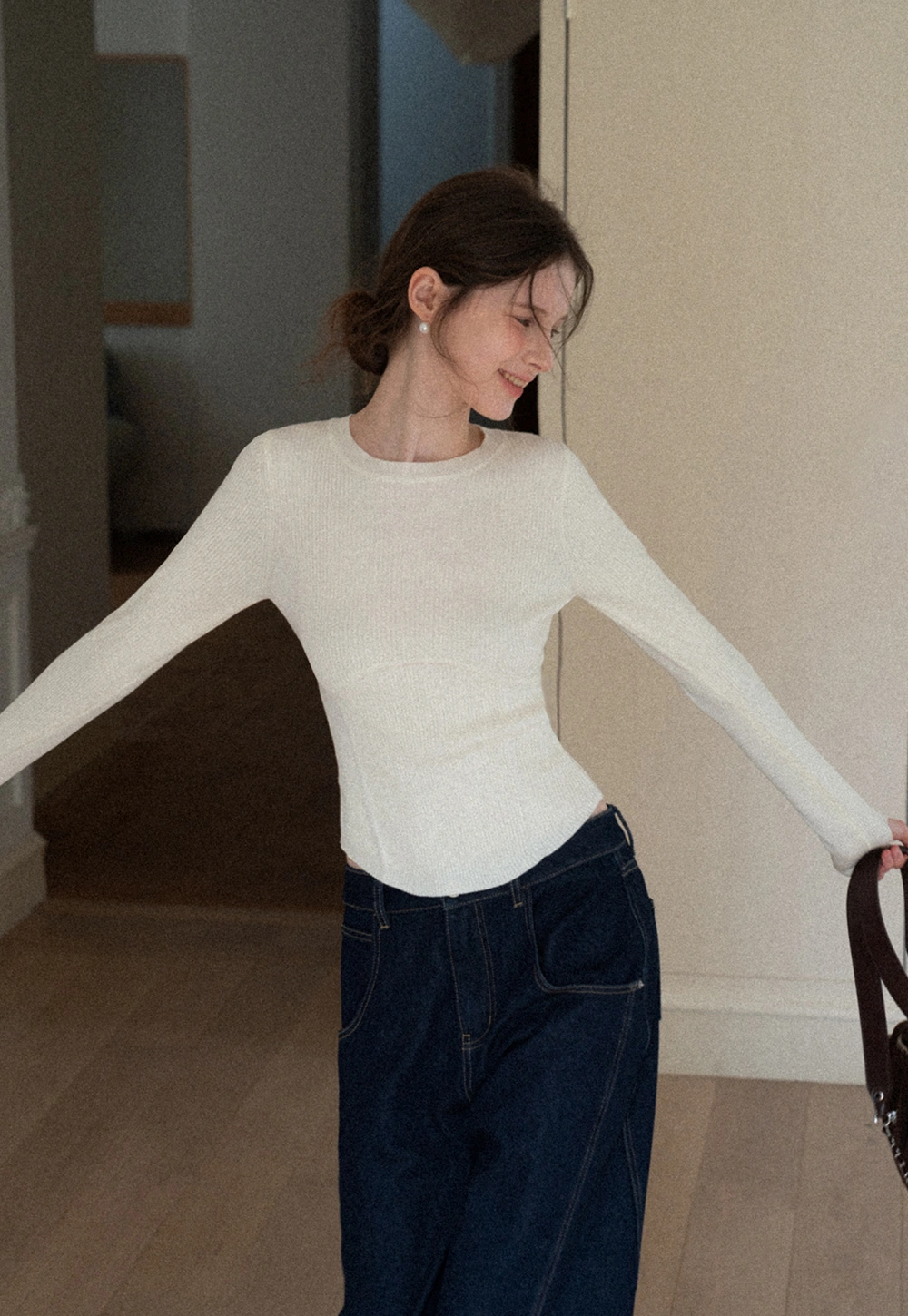 Women Basic Ribbed Sweater for Layering